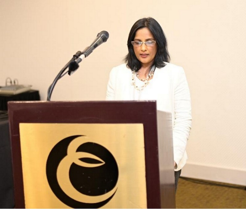 CA Sri Lanka Canada Chapter President Ms. Nilmini Fernando welcoming participants.