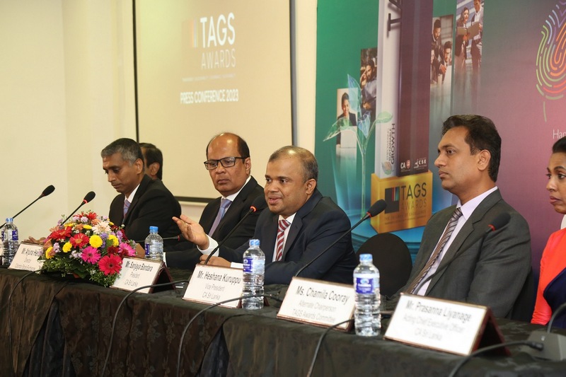 Mr. Sanjaya Bandara making a point during the press conference.