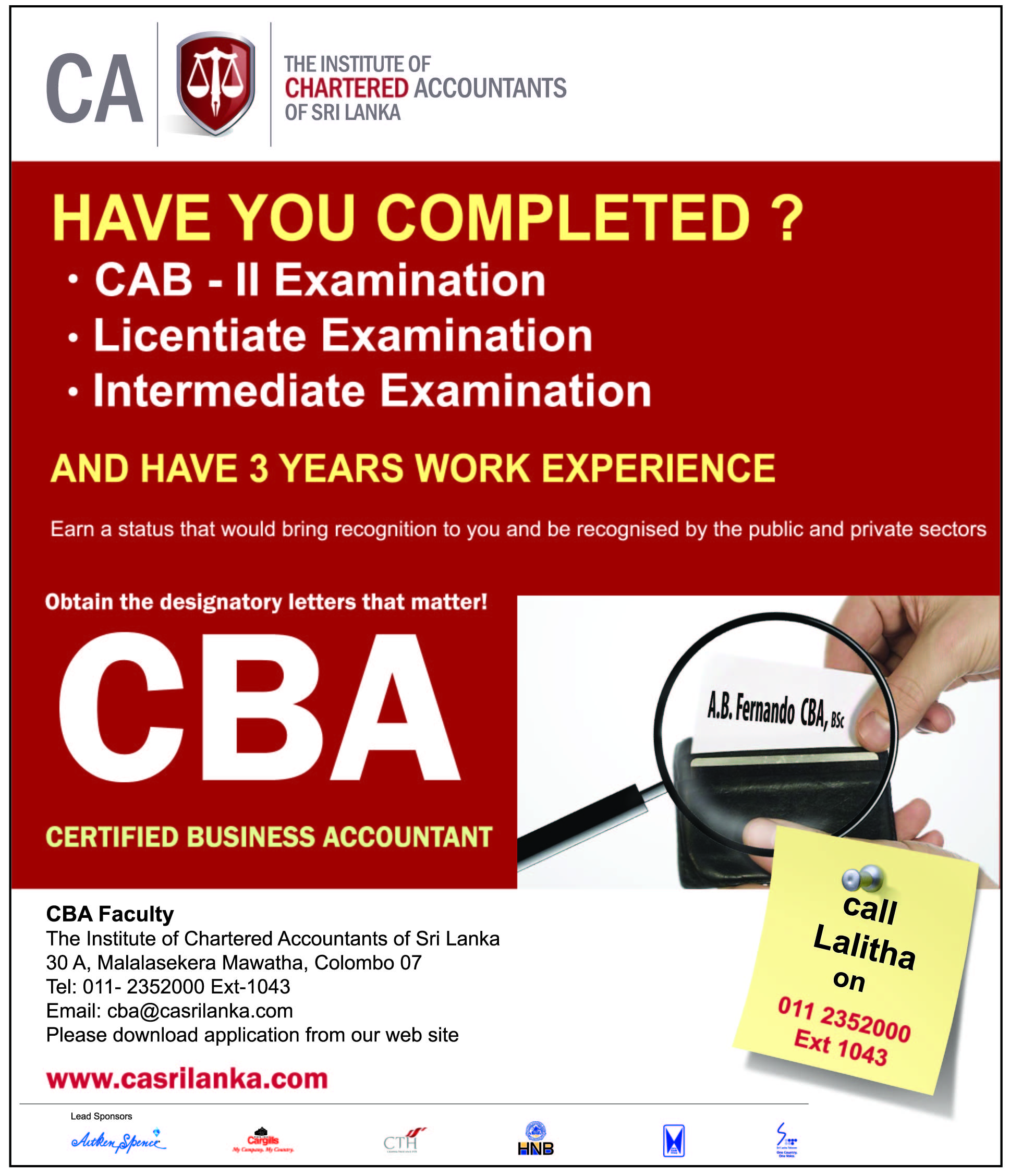 CERTIFIED BUSINESS ACCOUNTANT
